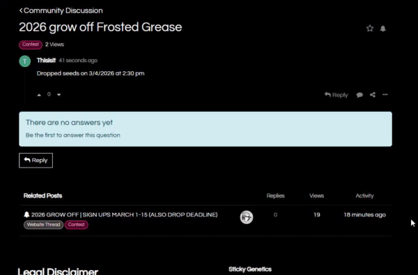 How to edit Sticky Genetics Forum Post
